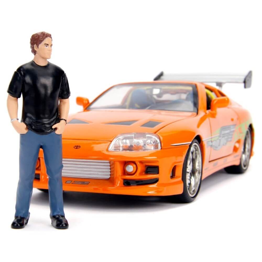 Jada Fast & Furious Brian's 1995 Toyota Supra 1:24 Die Cast Model ve Brian Figür - Roket Oyuncak