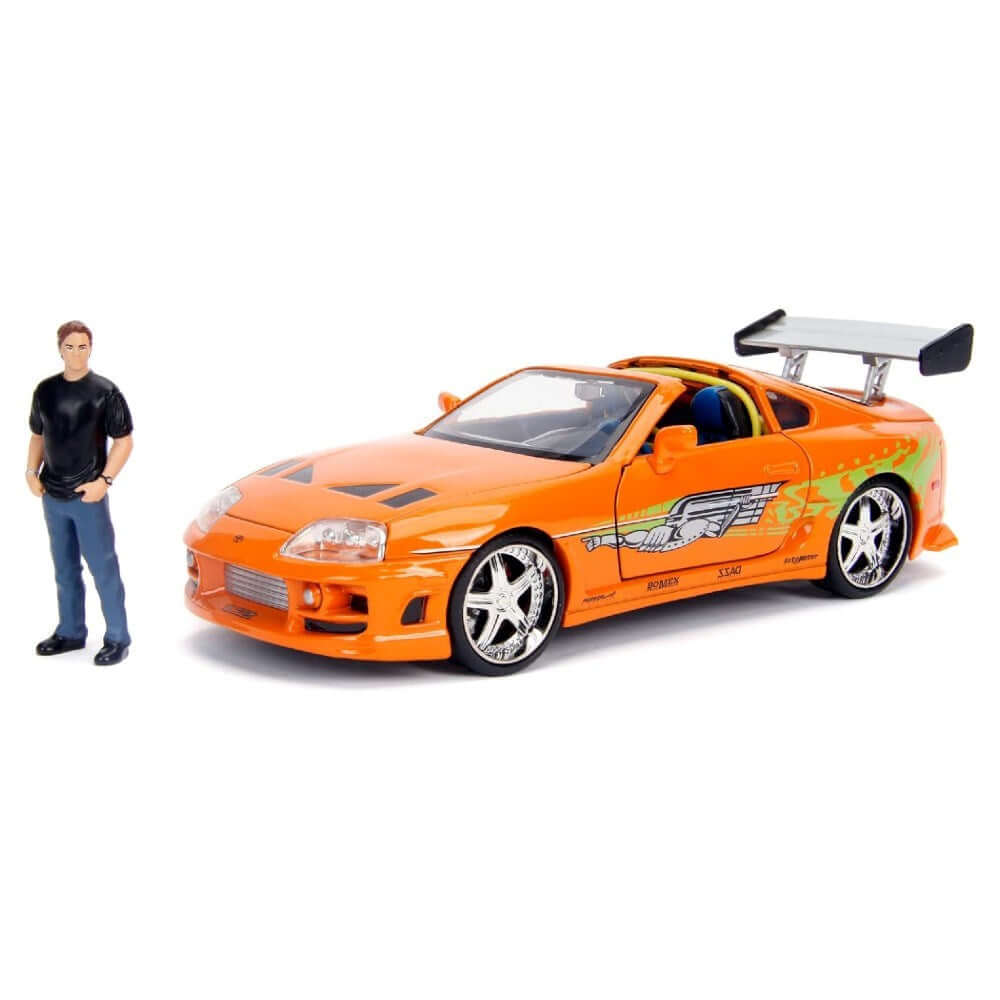 Jada Fast & Furious Brian's 1995 Toyota Supra 1:24 Die Cast Model ve Brian Figür - Roket Oyuncak