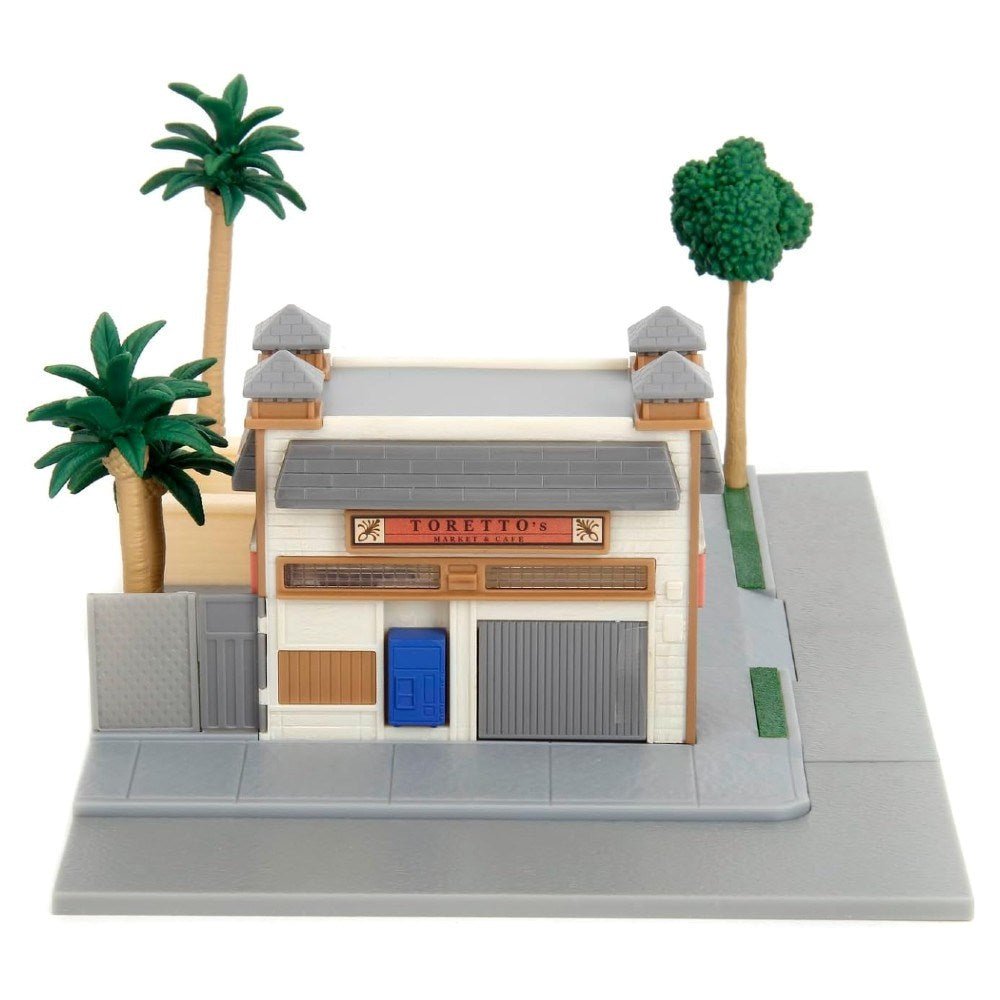 Jada Fast & Furious Nano Toretto's Cafe Diorama Seti Yeşil Mitsubishi Eclipse ve Kırmızı Ford F-150 Metal Araçlı Hızlı ve Öfkeli Kafesi - Roket Oyuncak
