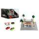 Jada Fast & Furious Nano Toretto's Cafe Diorama Seti Yeşil Mitsubishi Eclipse ve Kırmızı Ford F-150 Metal Araçlı Hızlı ve Öfkeli Kafesi - Roket Oyuncak