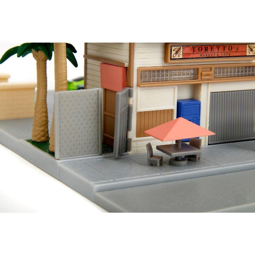 Jada Fast & Furious Nano Toretto's Cafe Diorama Seti Yeşil Mitsubishi Eclipse ve Kırmızı Ford F-150 Metal Araçlı Hızlı ve Öfkeli Kafesi - Roket Oyuncak