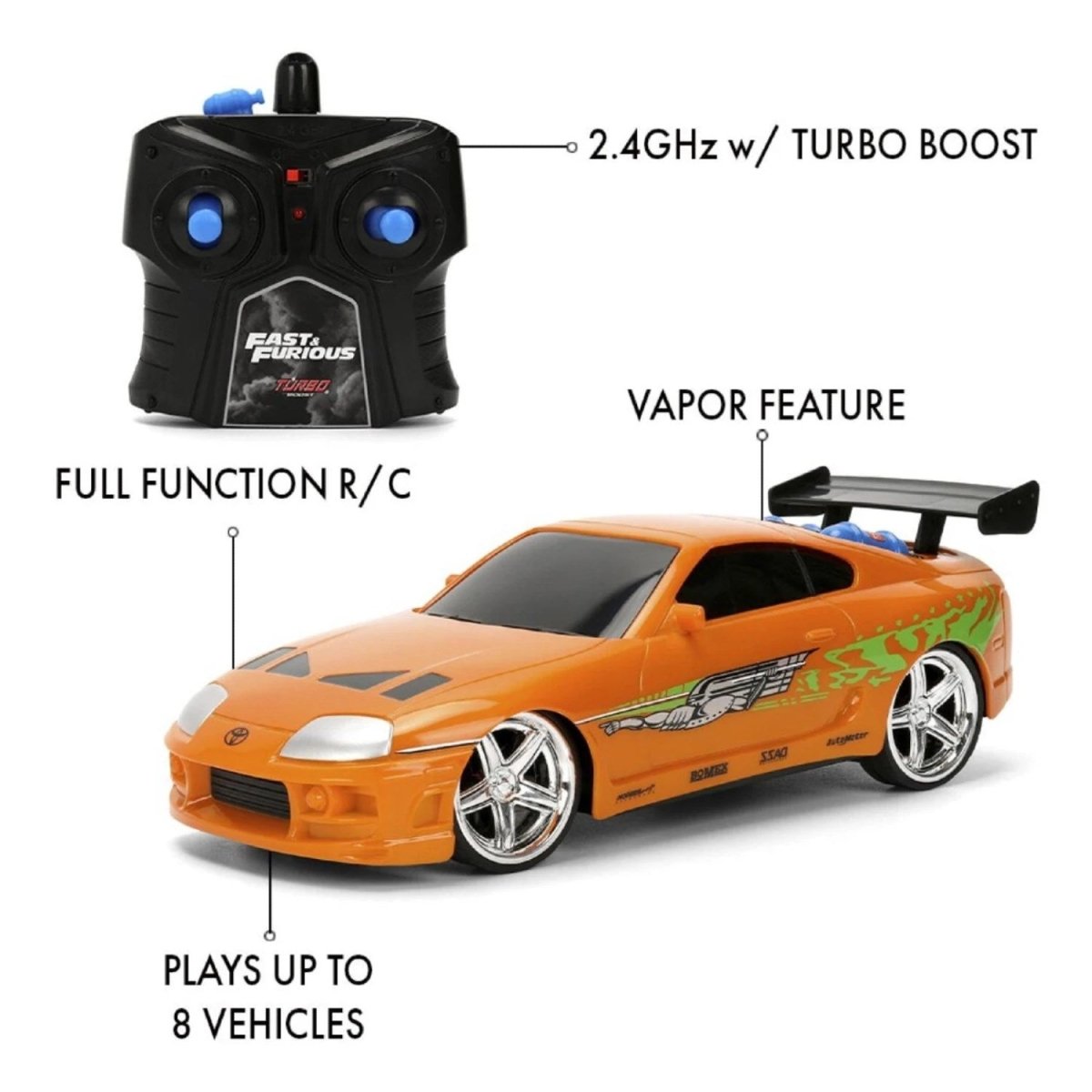 Jada Fast & Furious Toyota Supra Nitro Uzaktan Kumandalı Araba - Roket Oyuncak