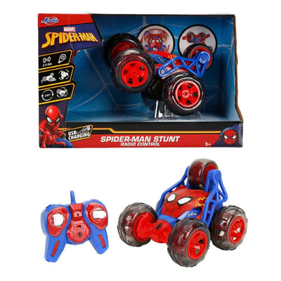 Jada Işıklı Spider - Man Stunt USB Şarjlı Uzaktan Kumandalı Akrobat Araba - Roket Oyuncak
