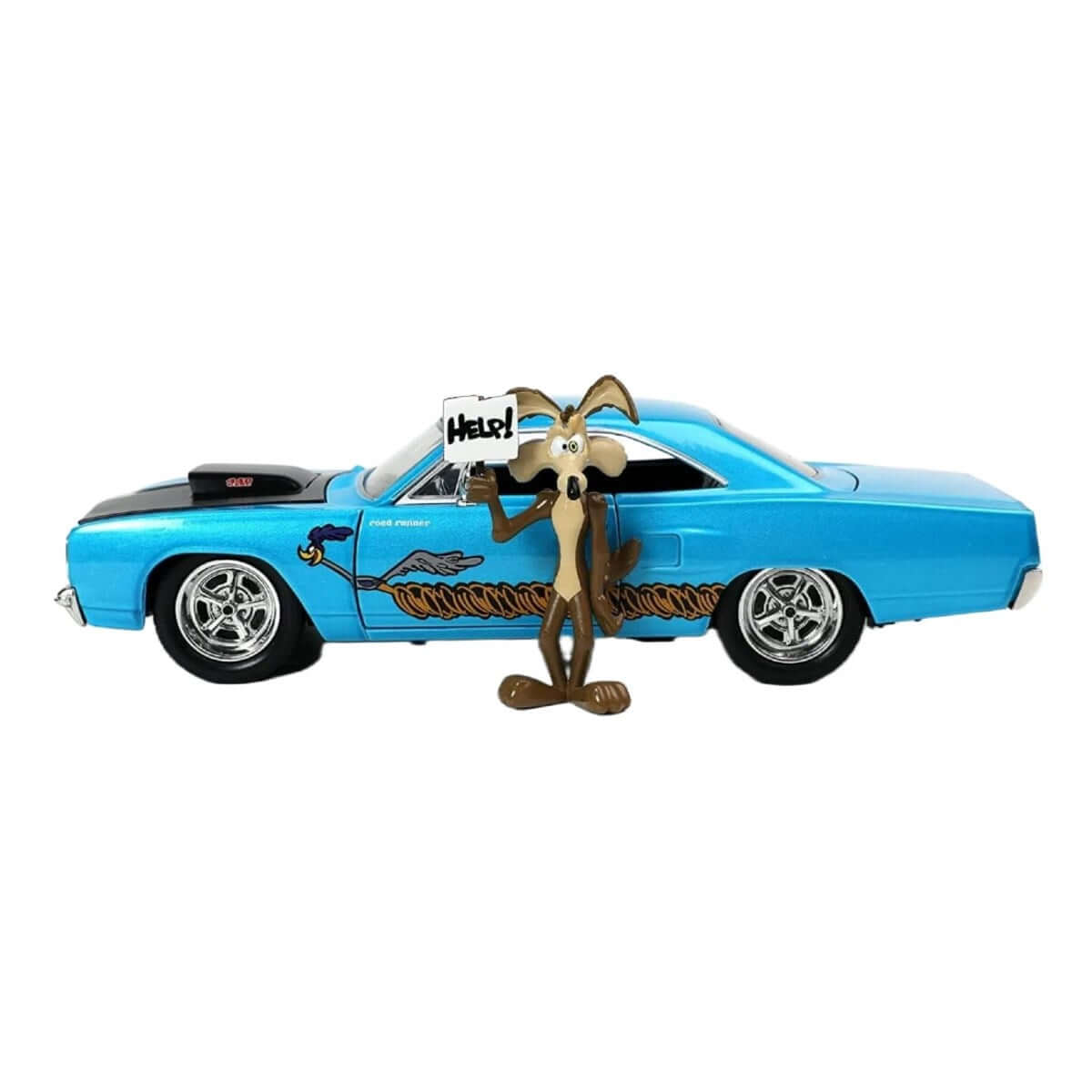 Jada Looney Tunes Roadrunner Plymouth 1970 Figür ve Araç - Roket Oyuncak