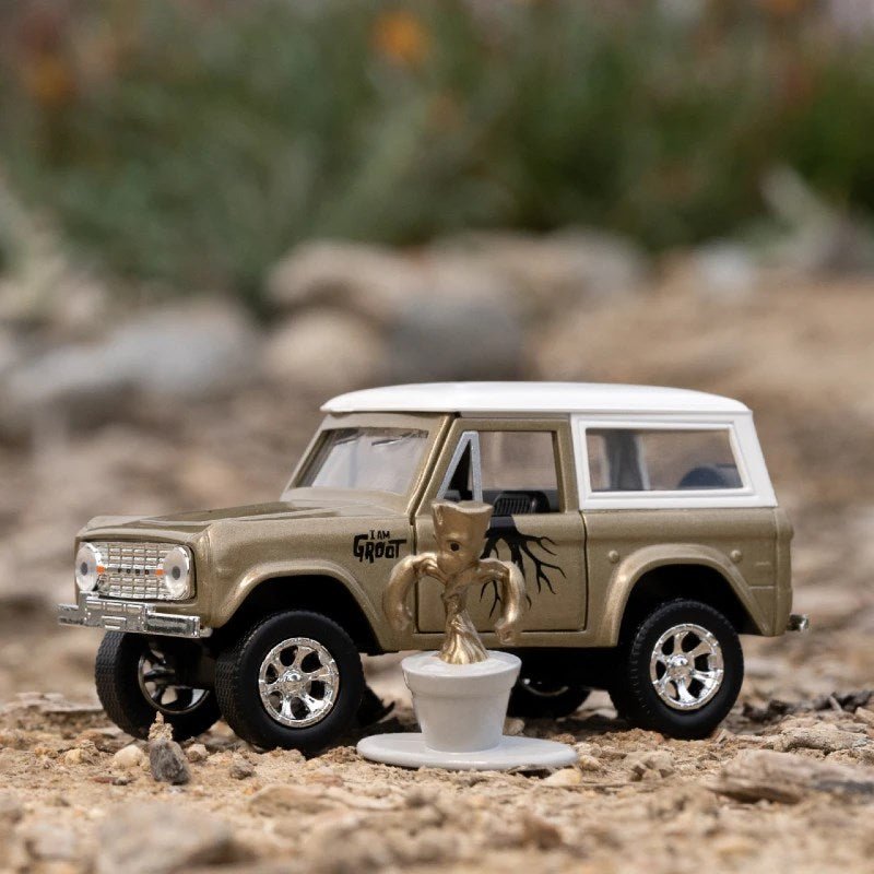 Jada Marvel Groot 1973 Ford Bronco Model Aracı ve Figür - Roket Oyuncak