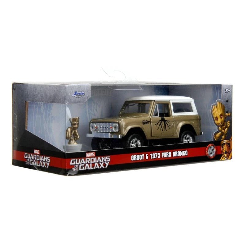 Jada Marvel Groot 1973 Ford Bronco Model Aracı ve Figür - Roket Oyuncak