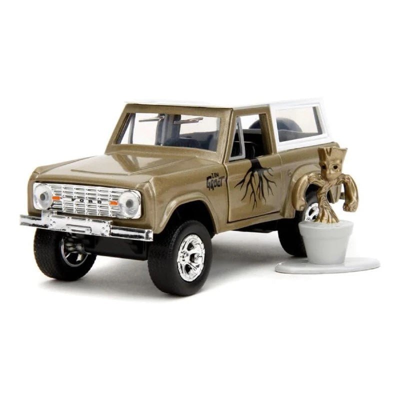 Jada Marvel Groot 1973 Ford Bronco Model Aracı ve Figür - Roket Oyuncak