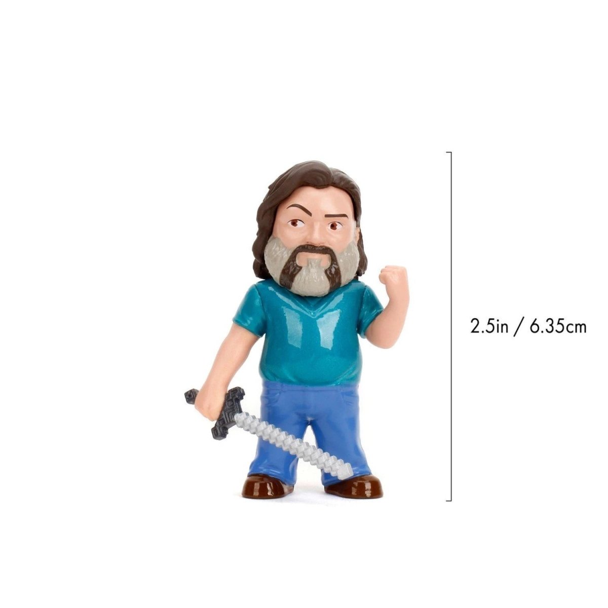 Jada Minecraft Film Figürleri Steve 6.5 cm Boyunda, Die - Cast Metal, Pop - Culture Tasarımlı Lisanslı Koleksiyon Figürleri - Roket Oyuncak