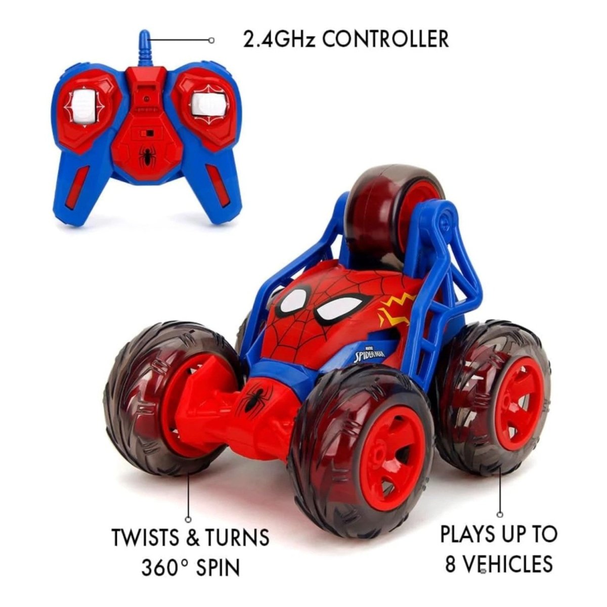 Jada Spider - Man Uzaktan Kumandalı Akrobasi Arabası 203225001 - Roket Oyuncak