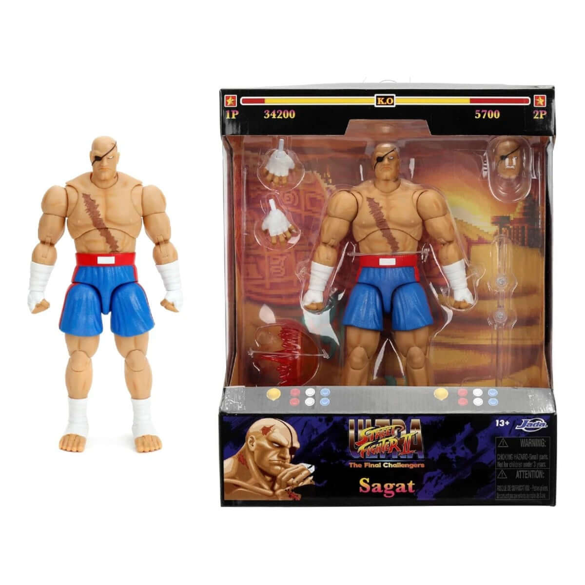 Jada Street Fighter II Sagat 19 Cm Figür - Roket Oyuncak
