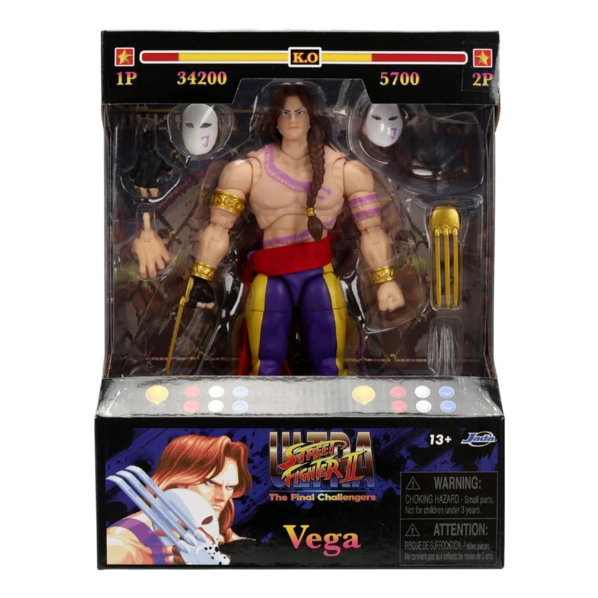 Jada Street Fighter II Vega 15 cm Lisanslı ve 25+ Eklem Noktalı Premium Koleksiyon Figürü - Roket Oyuncak