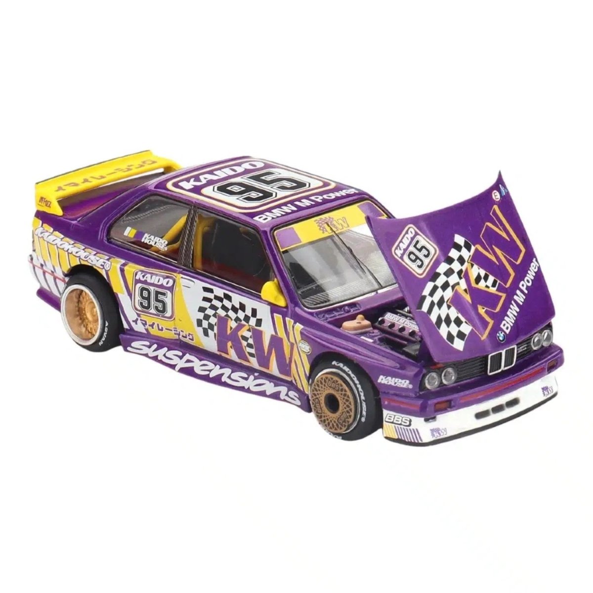 Kaido House x Mini GT BMW E30 M3 Kaido KW V1 - 1:64 Die - cast Model - Roket Oyuncak