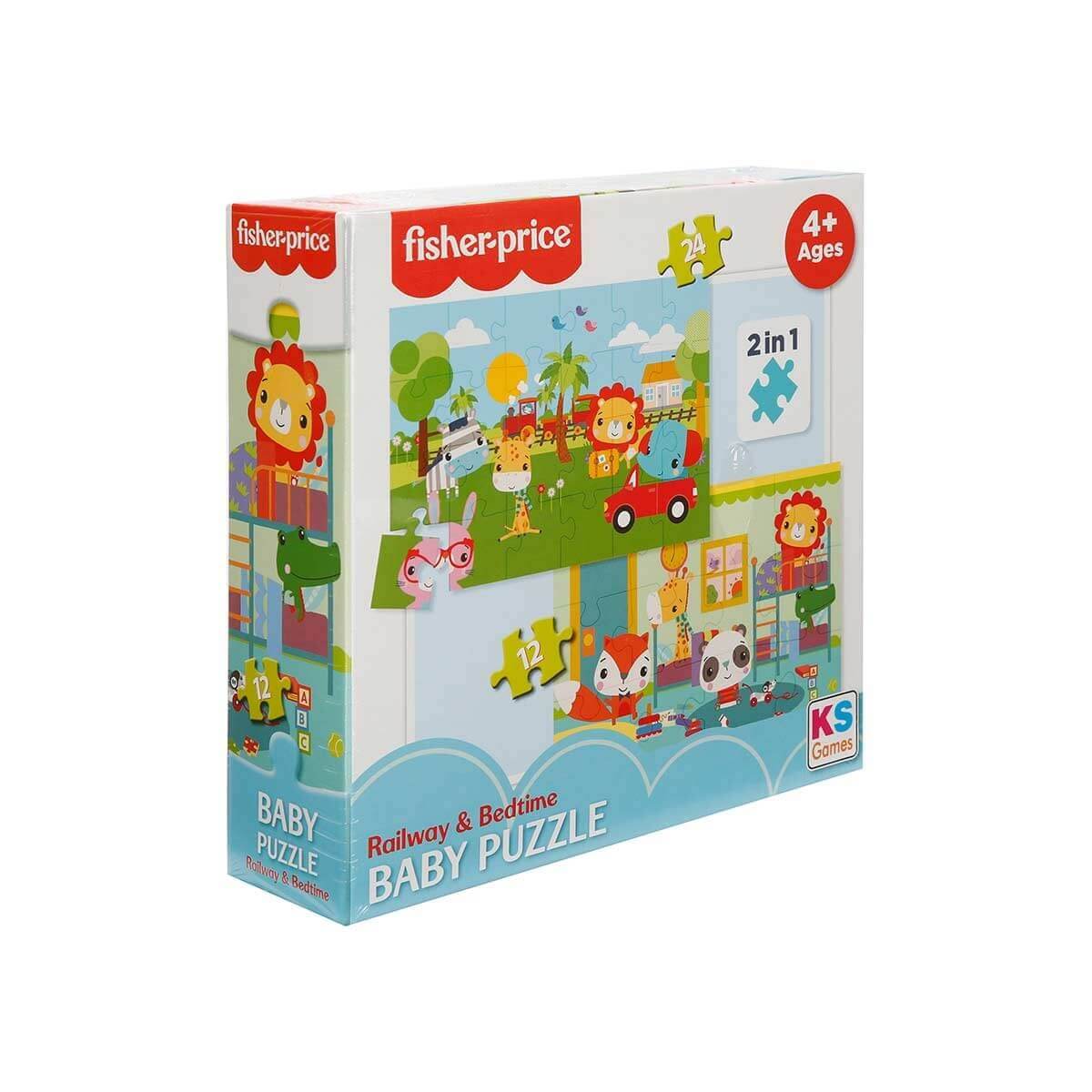 Ks Games Fisher Price Baby Puzzle Railway Bedtime 2in1 - Roket Oyuncak