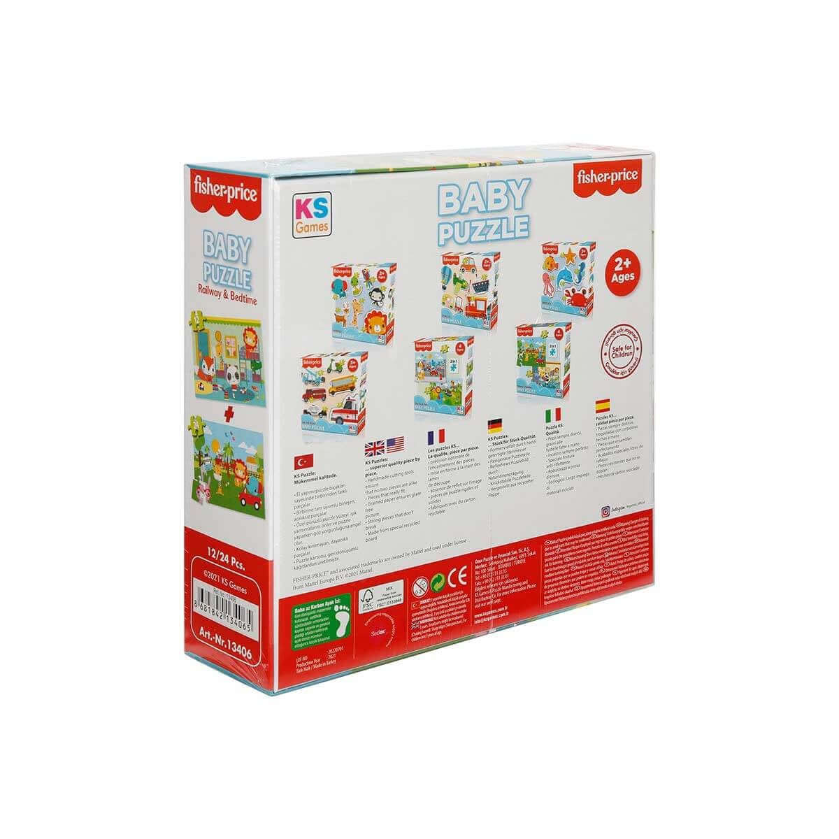 Ks Games Fisher Price Baby Puzzle Railway Bedtime 2in1 - Roket Oyuncak