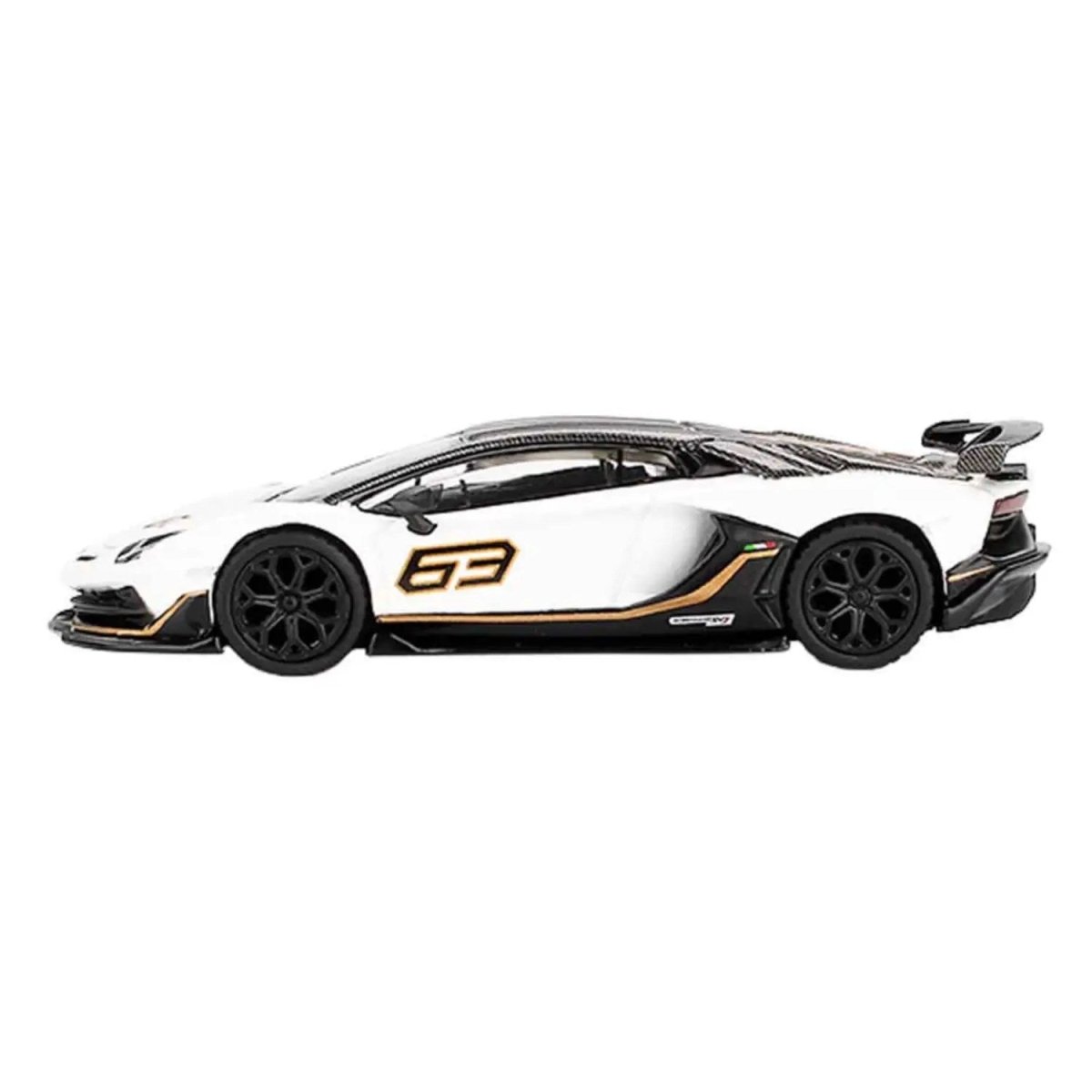 MINI GT アヴェンタドール SVJ63 Bianco Asopo チェイス Mini GT Lamborghini Aventador SVJ63 Bianco Asopo: 1:64 Ölçek