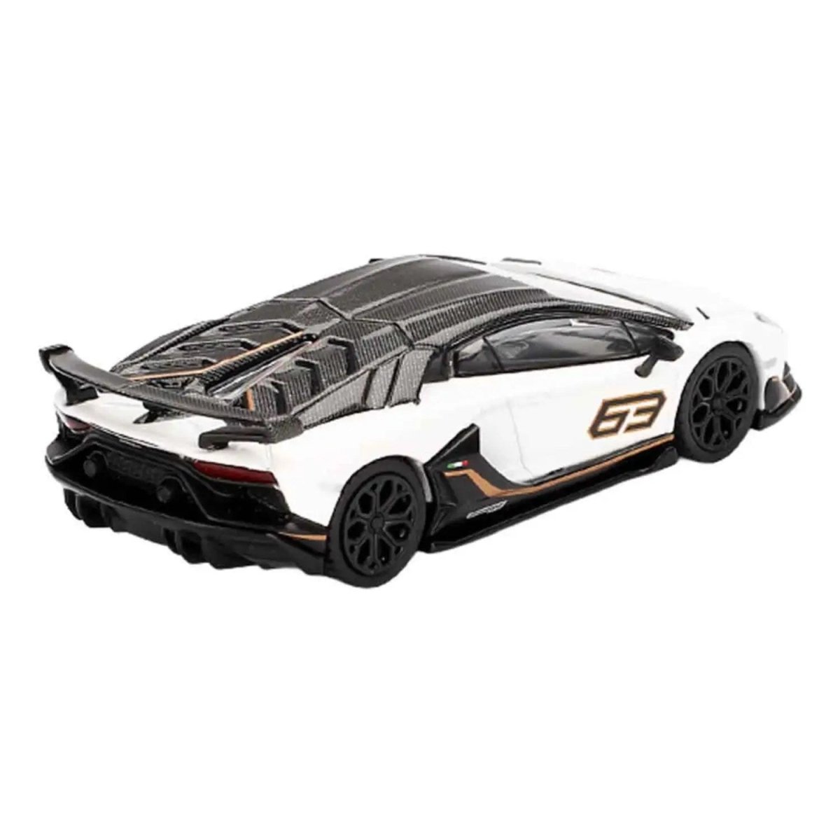 Lamborghini Aventador SVJ 63 Bianco Asopo LHD 1:64 Diecast Model Araba - Roket Oyuncak