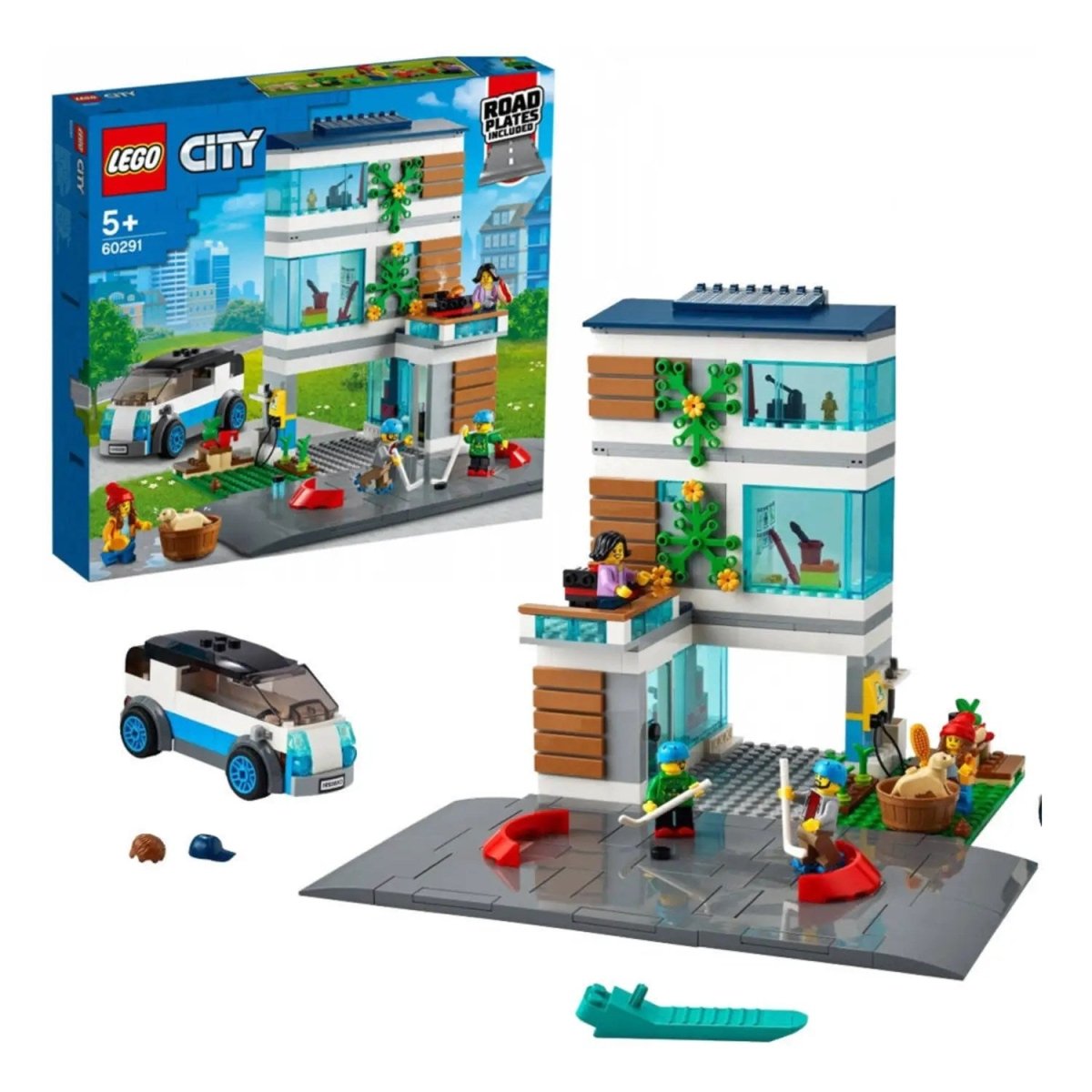 LEGO City Aile Evi 60291 - Çocuklar İçin Yaratıcı Oyuncak Yapım Seti (388 Parça) - Roket Oyuncak