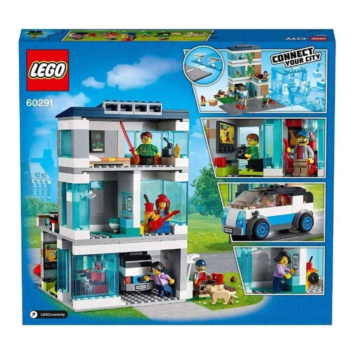 LEGO City Aile Evi 60291 - Çocuklar İçin Yaratıcı Oyuncak Yapım Seti (388 Parça) - Roket Oyuncak