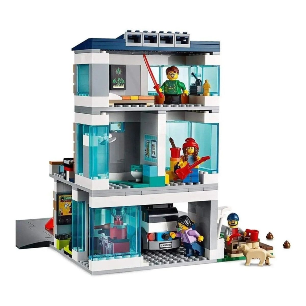 LEGO City Aile Evi 60291 - Çocuklar İçin Yaratıcı Oyuncak Yapım Seti (388 Parça) - Roket Oyuncak