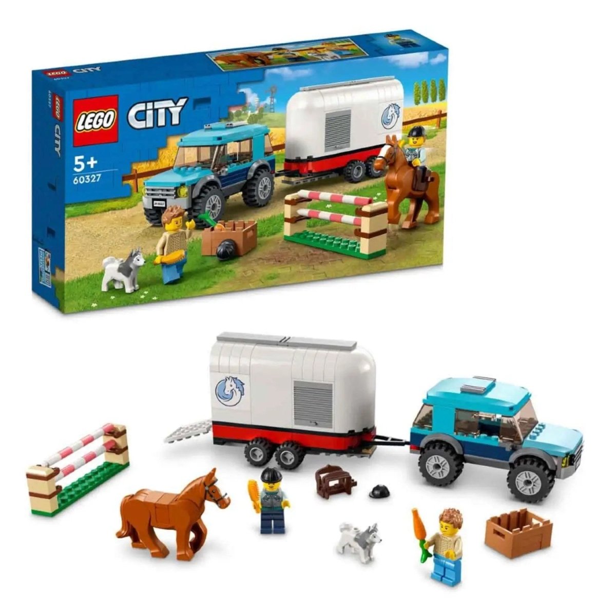 LEGO City At Nakliye Aracı 60327 - 6 Yaş ve Üzeri Çocuklar için Nakliye Oyuncağı Yapım Seti (196 Parça) - Roket Oyuncak