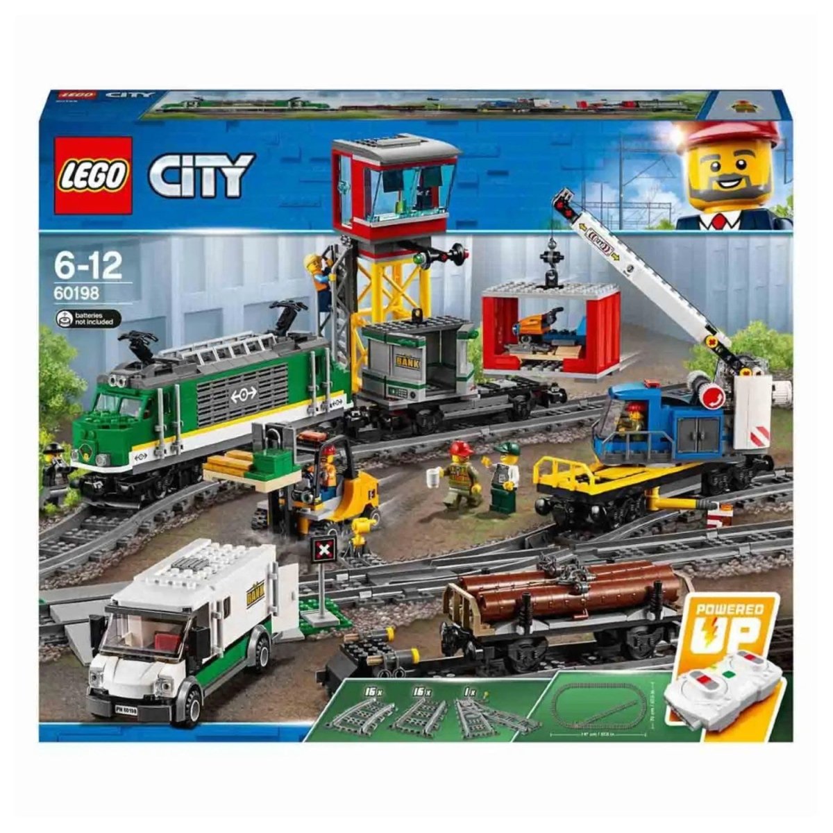 LEGO City Kargo Treni 60198 - 6 Yaş ve Üzeri Tren Seven Çocuklar için City Setleriyle Uyumlu Tamamlayıcı Yaratıcı Oyuncak Yapım Seti (1226 Parça) - Roket Oyuncak