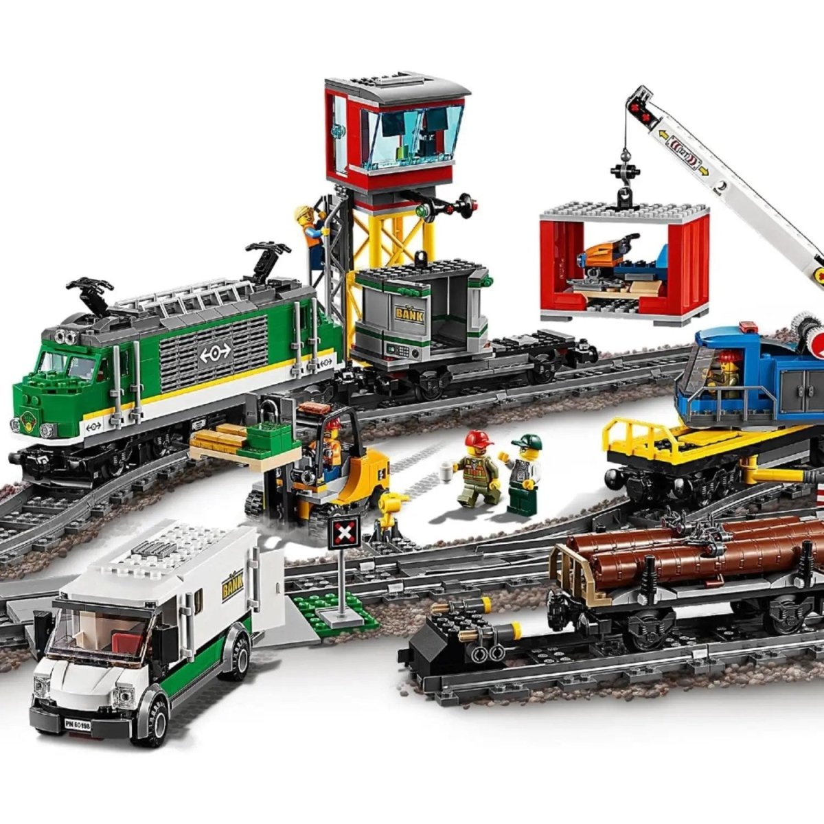 LEGO City Kargo Treni 60198 - 6 Yaş ve Üzeri Tren Seven Çocuklar için City Setleriyle Uyumlu Tamamlayıcı Yaratıcı Oyuncak Yapım Seti (1226 Parça) - Roket Oyuncak