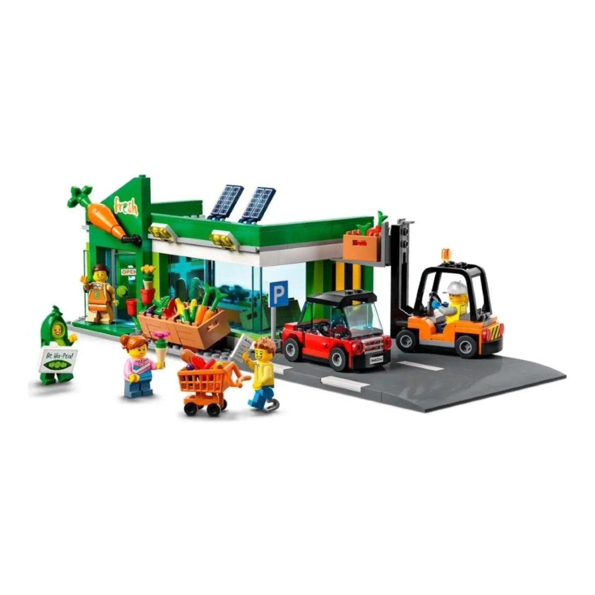 LEGO City Market 60347 - 6 Yaş ve Üzeri Çocuklar için Zengin Özelliklerle Dolu bir Dükkan İçeren Oyuncak Yapım Seti (404 Parça) - Roket Oyuncak