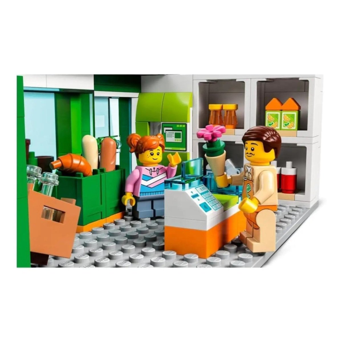 LEGO City Market 60347 - 6 Yaş ve Üzeri Çocuklar için Zengin Özelliklerle Dolu bir Dükkan İçeren Oyuncak Yapım Seti (404 Parça) - Roket Oyuncak