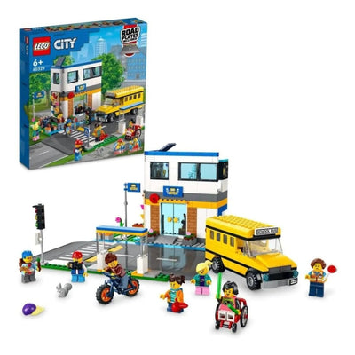 LEGO City Okul Günü 60329 - 6 Yaş ve Üzeri Çocuklar İçin 2 LEGO City Tv Karakteri İçeren Okul Oyuncağı Yapım Seti (433 Parça) - Roket Oyuncak