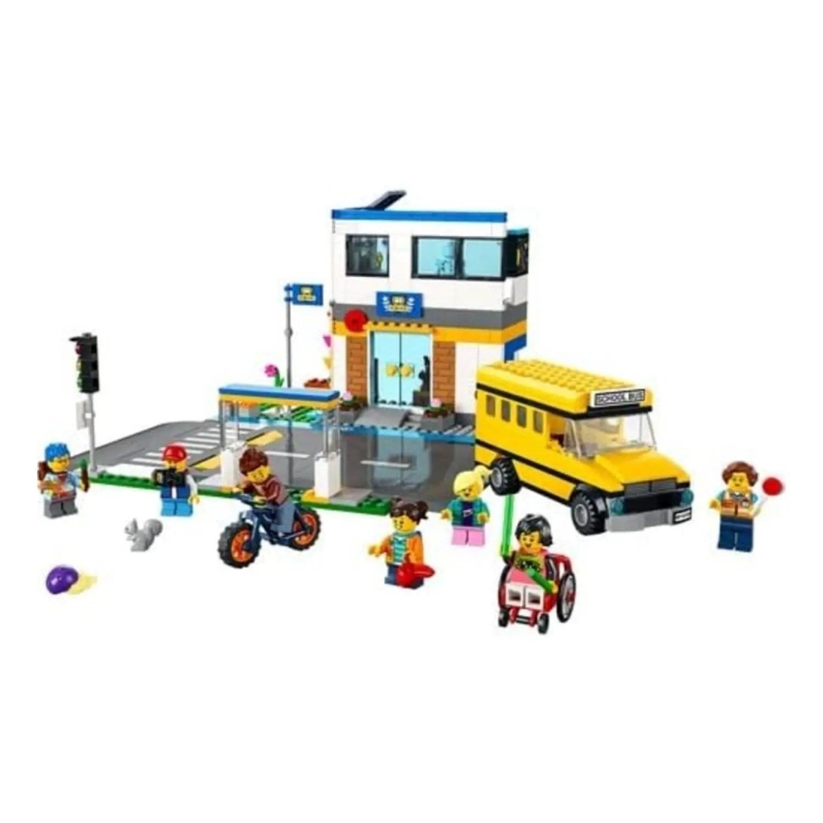 LEGO City Okul Günü 60329 - 6 Yaş ve Üzeri Çocuklar İçin 2 LEGO City Tv Karakteri İçeren Okul Oyuncağı Yapım Seti (433 Parça) - Roket Oyuncak