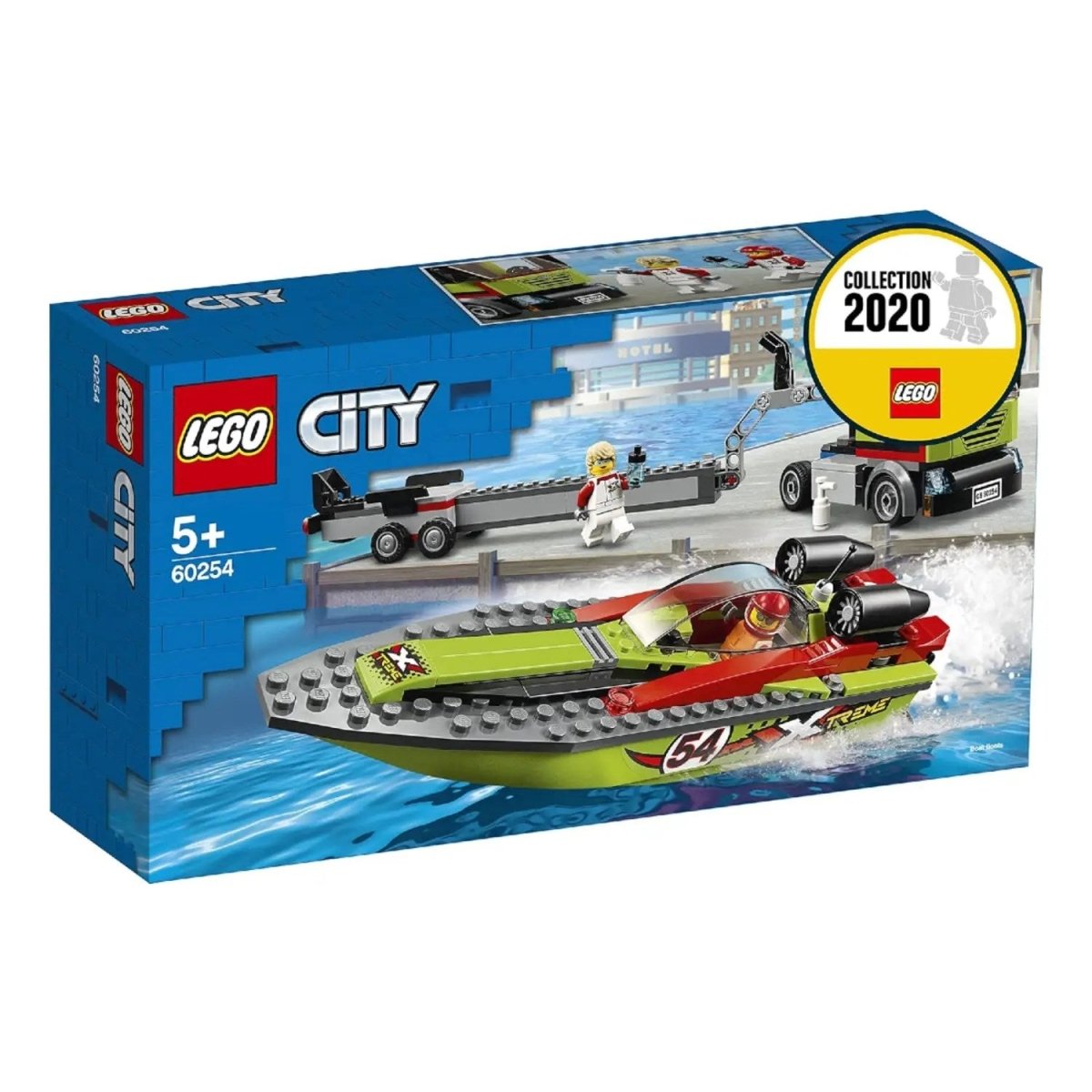 LEGO City Yarış Teknesi Taşıyıcı 60254 - Araçları Seven Çocuklar için Yaratıcı Oyuncak Yapım Seti (238 Parça) - Roket Oyuncak