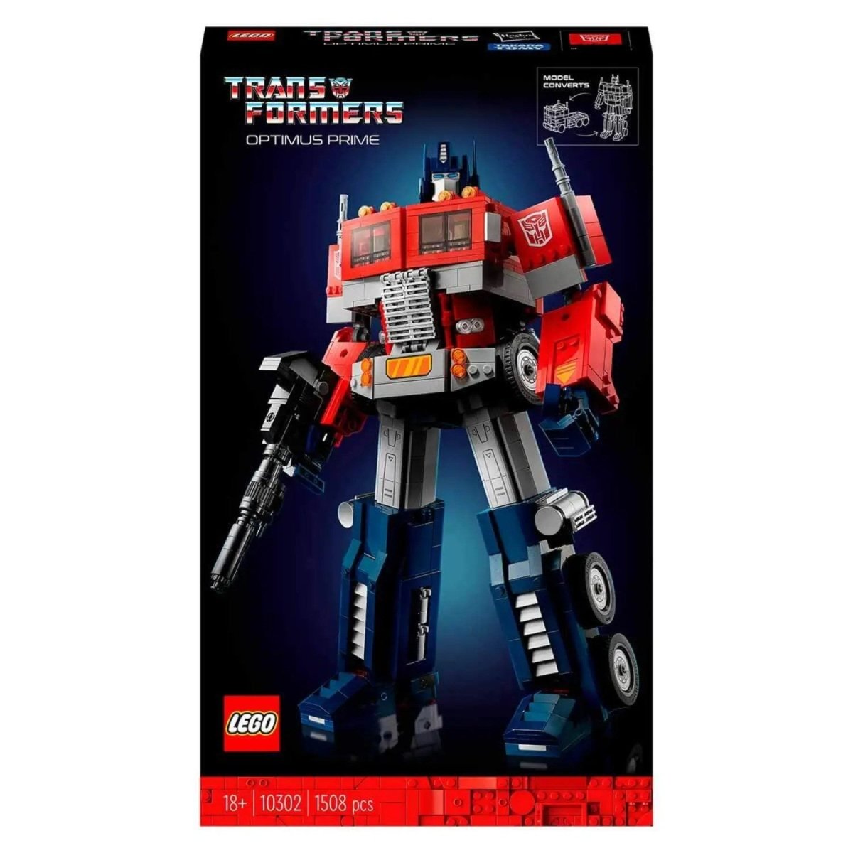 LEGO Icons Optimus Prime 10302 Yetişkinler için bir Transformers Efsanesi’nin Koleksiyonluk Model Yapım Seti (1508 Parça) - Roket Oyuncak