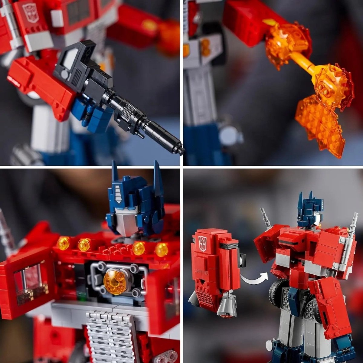 LEGO Icons Optimus Prime 10302 Yetişkinler için bir Transformers Efsanesi’nin Koleksiyonluk Model Yapım Seti (1508 Parça) - Roket Oyuncak