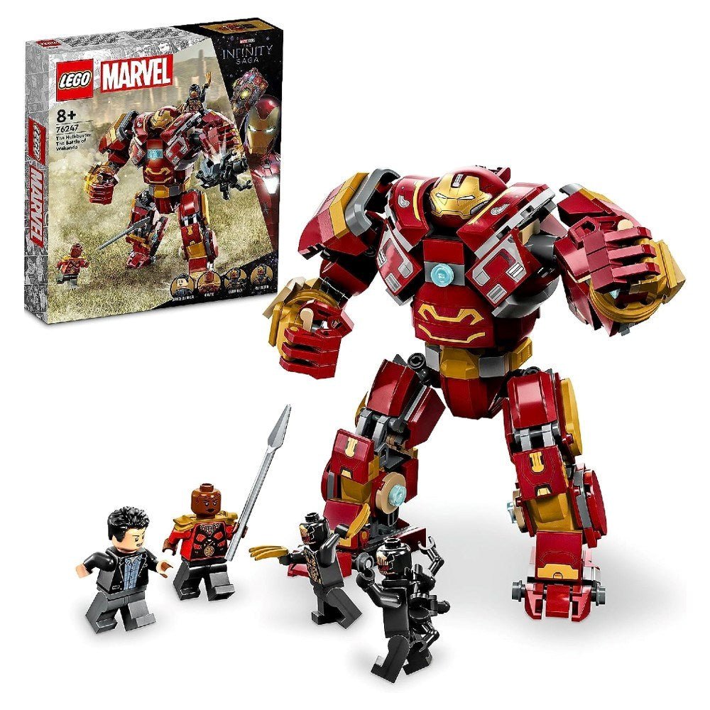 LEGO Marvel Hulkbuster: Wakanda Savaşı 76247 - 8 Yaş ve Üzeri Çocuklar için Robot ve Minifigürler İçeren Yaratıcı Oyuncak Yapım Seti (385 Parça) - Roket Oyuncak