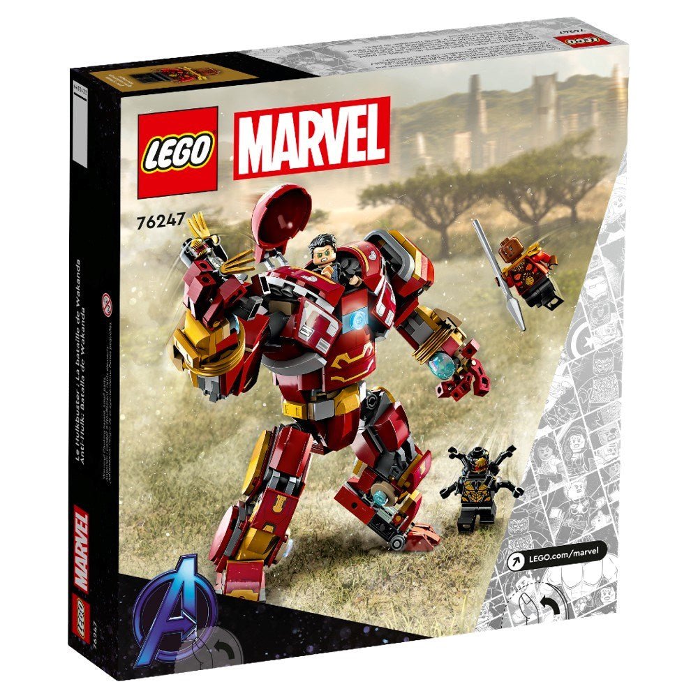 LEGO Marvel Hulkbuster: Wakanda Savaşı 76247 - 8 Yaş ve Üzeri Çocuklar için Robot ve Minifigürler İçeren Yaratıcı Oyuncak Yapım Seti (385 Parça) - Roket Oyuncak