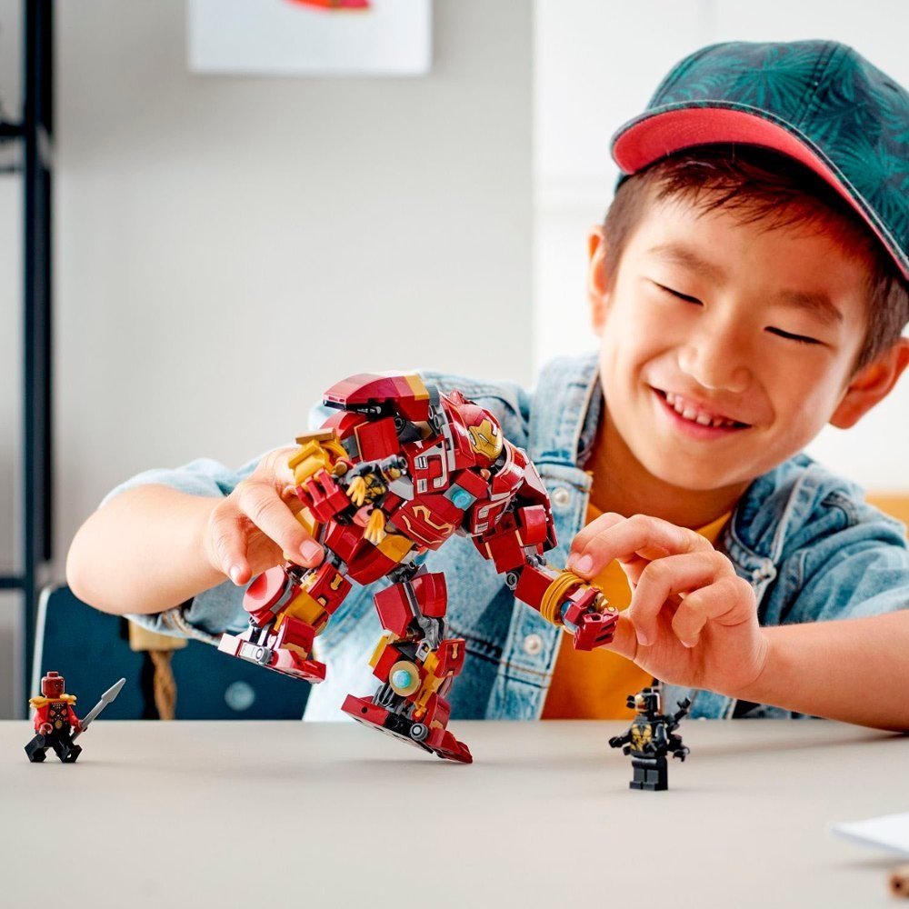 LEGO Marvel Hulkbuster: Wakanda Savaşı 76247 - 8 Yaş ve Üzeri Çocuklar için Robot ve Minifigürler İçeren Yaratıcı Oyuncak Yapım Seti (385 Parça) - Roket Oyuncak