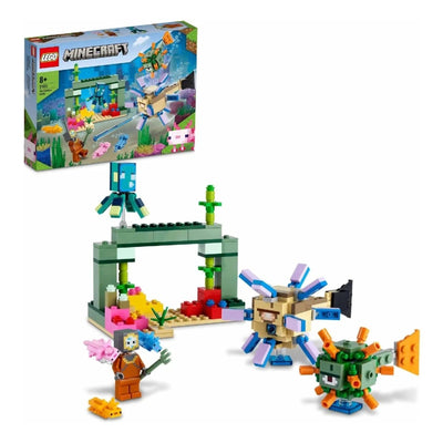 LEGO Minecraft Gardiyan Savaşı 21180 – Macera Oyunlarını Seven Çocuklar İçin Yaratıcı Oyuncak Yapım Seti (255 Parça) - Roket Oyuncak