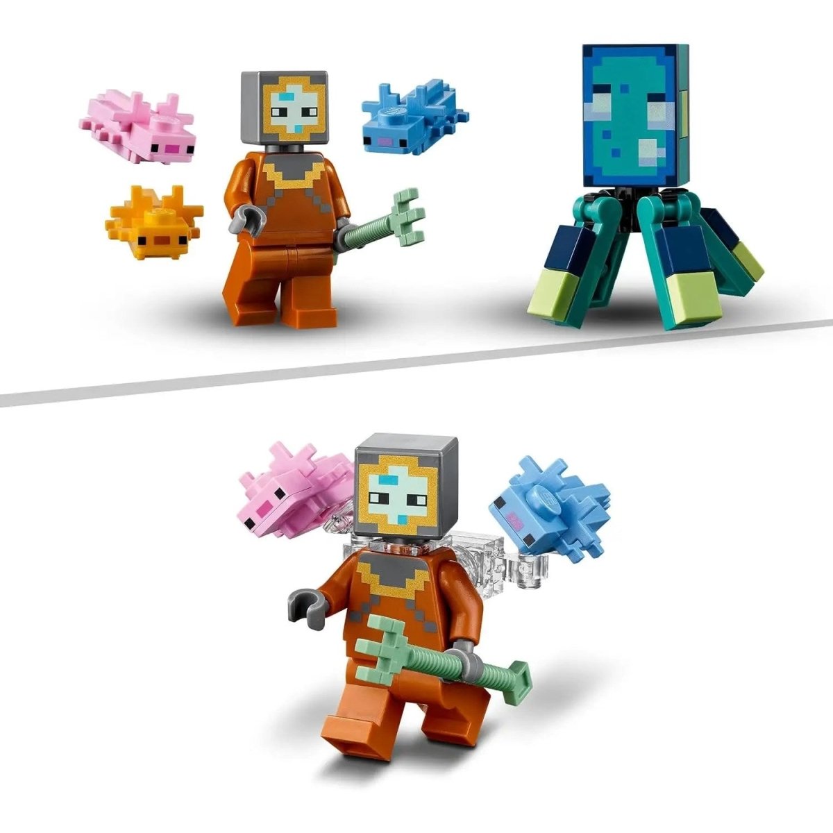 LEGO Minecraft Gardiyan Savaşı 21180 – Macera Oyunlarını Seven Çocuklar İçin Yaratıcı Oyuncak Yapım Seti (255 Parça) - Roket Oyuncak