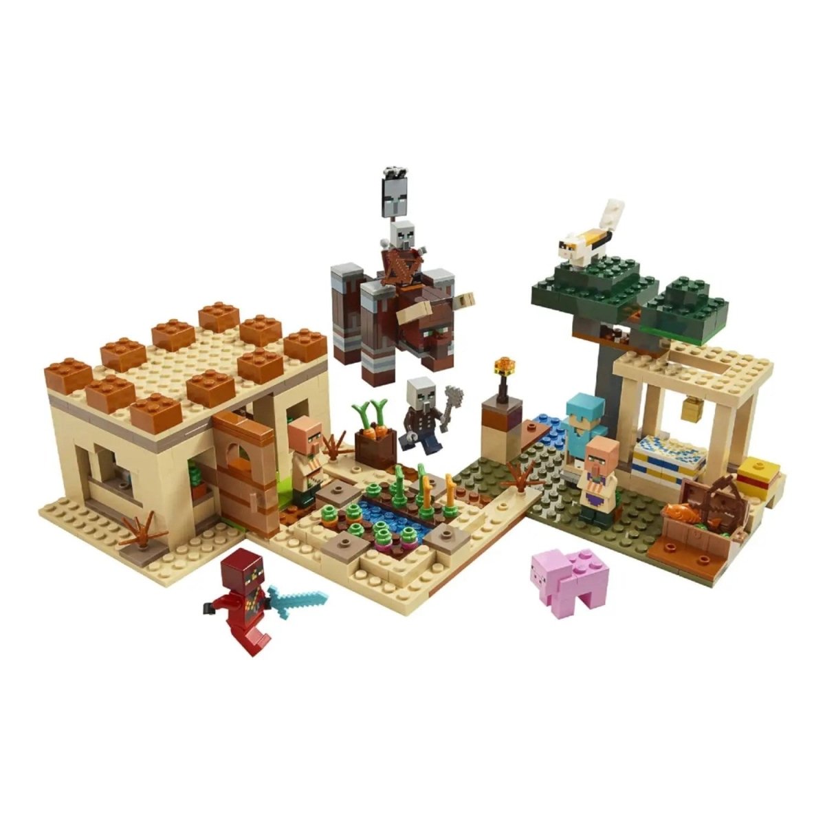 LEGO Minecraft Illager Saldırısı 21160 - Minecraft Oynamayı Seven Yaratıcı Çocuklar için Oyuncak Yapım Seti (562 Parça) - Roket Oyuncak