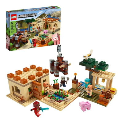 LEGO Minecraft Illager Saldırısı 21160 - Minecraft Oynamayı Seven Yaratıcı Çocuklar için Oyuncak Yapım Seti (562 Parça) - Roket Oyuncak