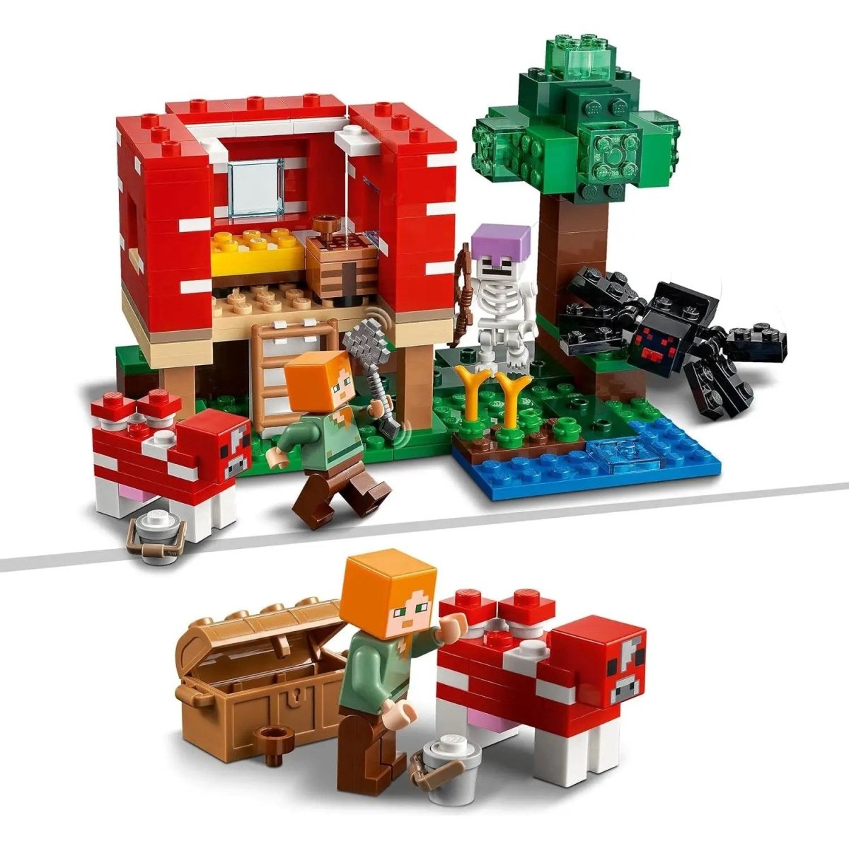 LEGO Minecraft Mantar Evi 21179 – Macera Oyunlarını Seven Çocuklar İçin Oyuncak Ev İçeren Yaratıcı Oyuncak Yapım Seti (272 Parça) - Roket Oyuncak