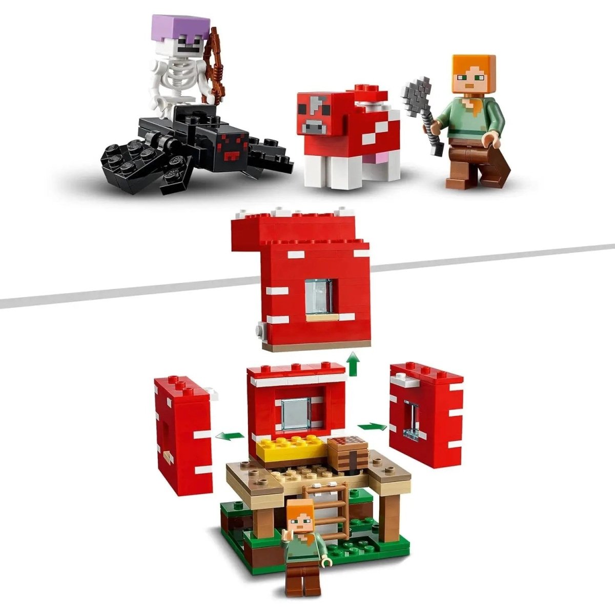 LEGO Minecraft Mantar Evi 21179 – Macera Oyunlarını Seven Çocuklar İçin Oyuncak Ev İçeren Yaratıcı Oyuncak Yapım Seti (272 Parça) - Roket Oyuncak