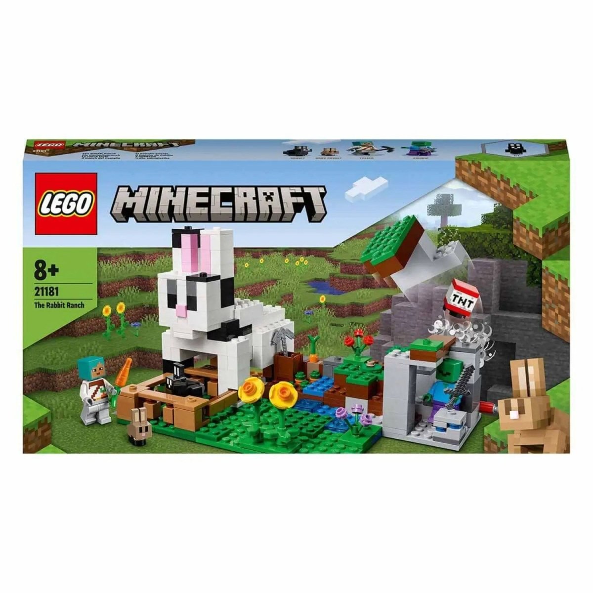 LEGO Minecraft Tavşan Çiftliği 21181 – Macera Oyunlarını Seven Çocuklar İçin Tavşan Evi İçeren Yaratıcı Oyuncak Yapım Seti (340 Parça) - Roket Oyuncak