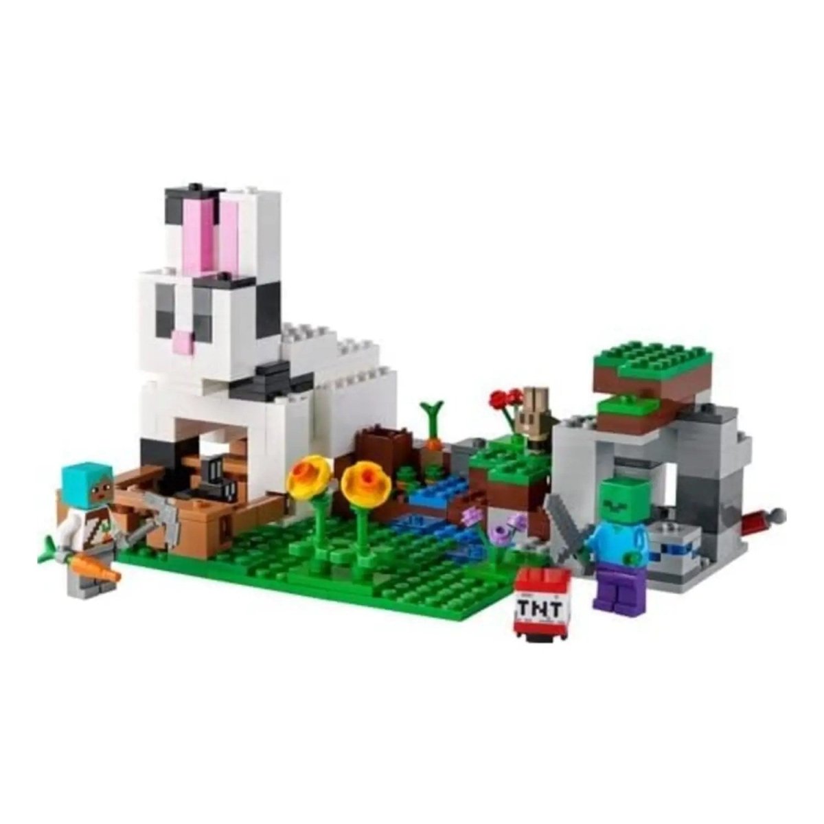 LEGO Minecraft Tavşan Çiftliği 21181 – Macera Oyunlarını Seven Çocuklar İçin Tavşan Evi İçeren Yaratıcı Oyuncak Yapım Seti (340 Parça) - Roket Oyuncak