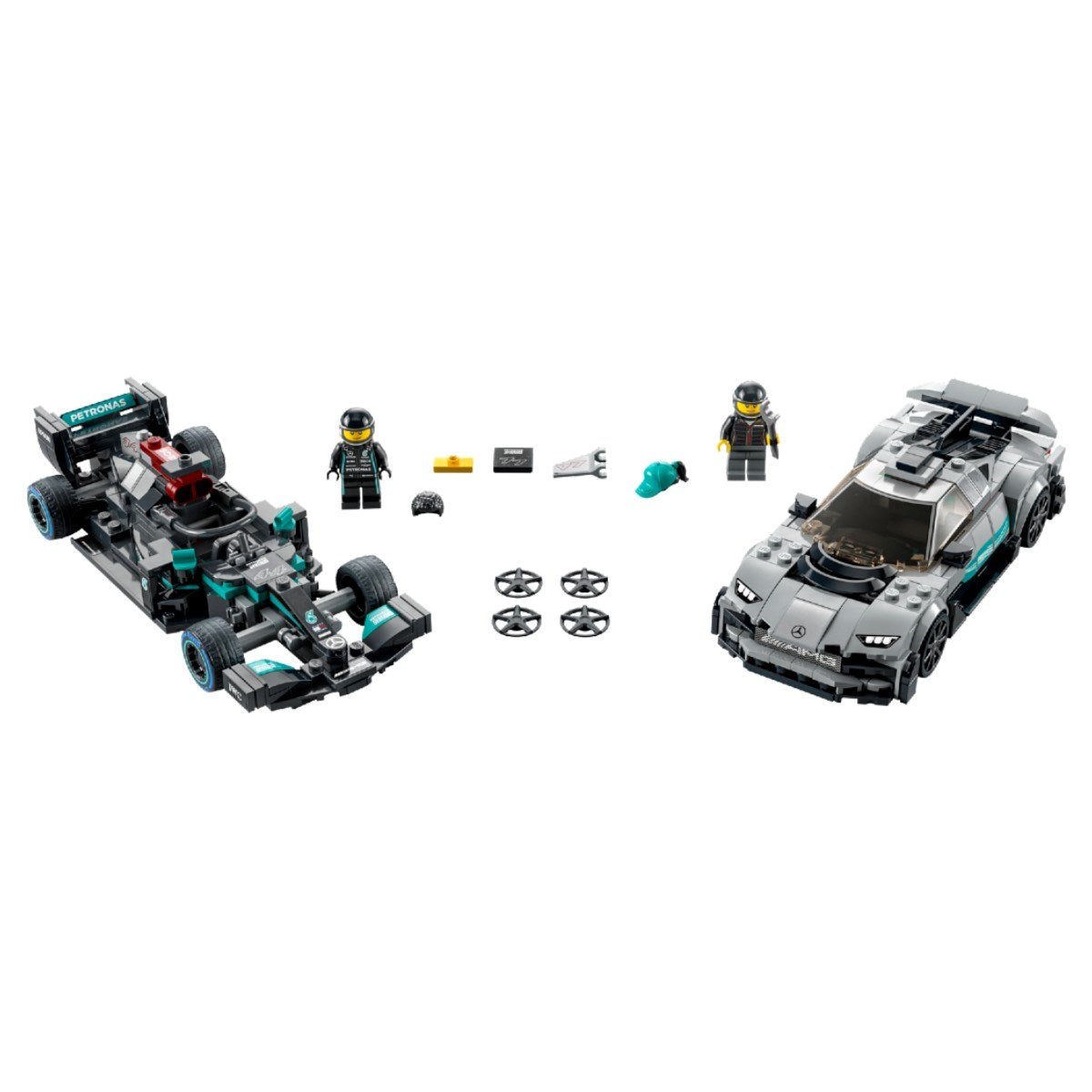 LEGO Speed Champions Mercedes - AMG F1 W12 E Performance ve Mercedes - AMG Project One 76909 - 9 Yaş ve Üzeri için Oyuncak Model Yapım Seti (564 Parça) - Roket Oyuncak