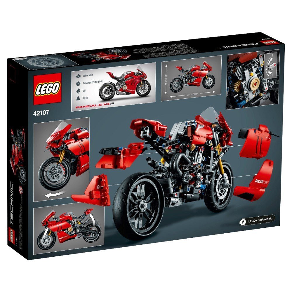 LEGO Technic Ducati Panigale V4 R 42107 - 10 Yaş ve Üzeri Yüksek Performanslı Oyuncak Seven Çocuklar için Koleksiyonluk Model Yapım Seti (646 Parça) - Roket Oyuncak