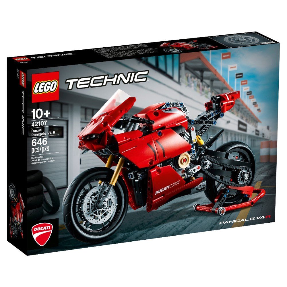 LEGO Technic Ducati Panigale V4 R 42107 - 10 Yaş ve Üzeri Yüksek Performanslı Oyuncak Seven Çocuklar için Koleksiyonluk Model Yapım Seti (646 Parça) - Roket Oyuncak