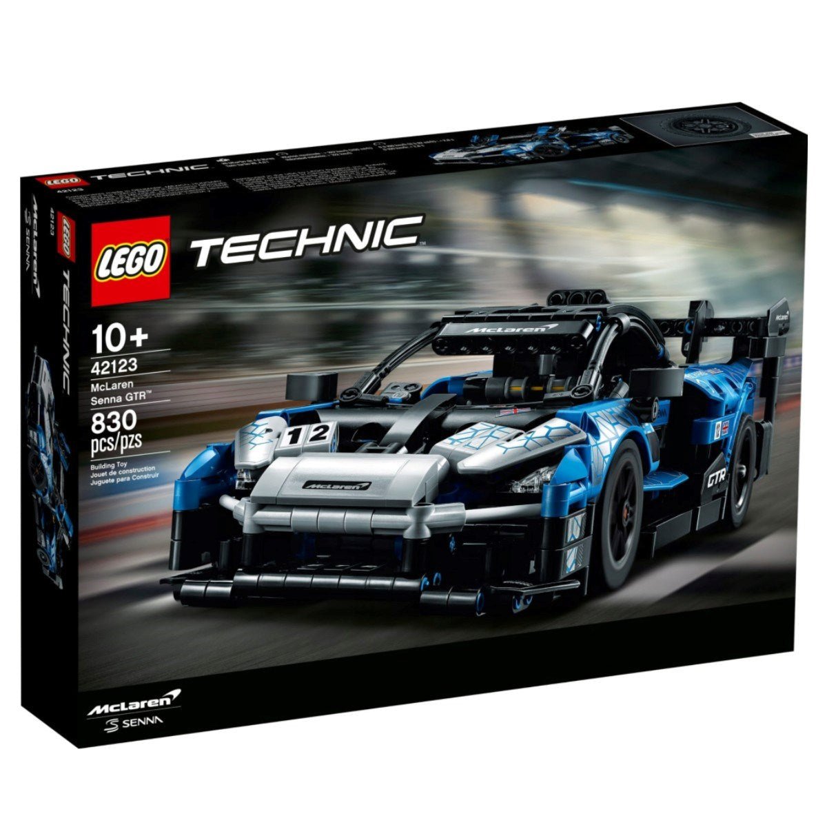 LEGO Technic McLaren Senna GTR 42123 - 10 Yaş ve Üzeri Yüksek Performanslı Araçları Seven Çocuklar için Koleksiyonluk Model Yapım Seti (830 Parça) - Roket Oyuncak