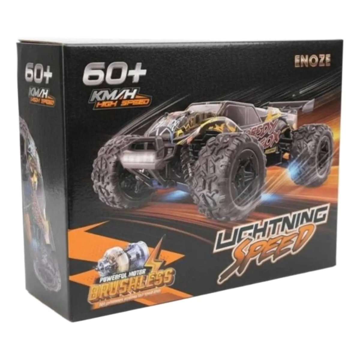 Lightning Speed 1:18 4x4 Brushless Uzaktan Kumandalı Araba 60 KMH Hız 2.4GHz Kumanda Su Geçirmez Büyük Teker Güçlü Performans RC Aracı 302E - Roket Oyuncak