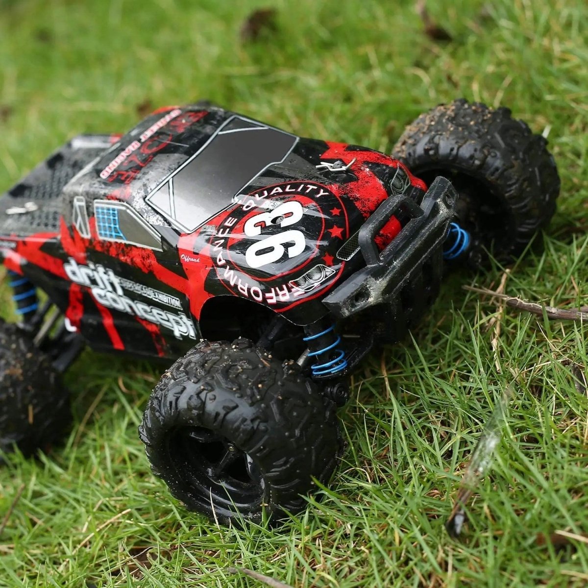 Lightning Speed Racing 1:18 4x4 Brushless Profesyonel RC Araba (60 KM/H) Kırmızı - Roket Oyuncak